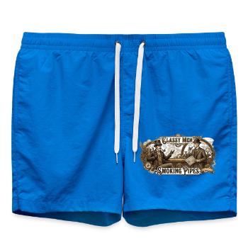 Classy_Men_Smoking_Pipes - Badeshorts - Cobalt blue - Vorne - AI Model Male 185 light (185cm)