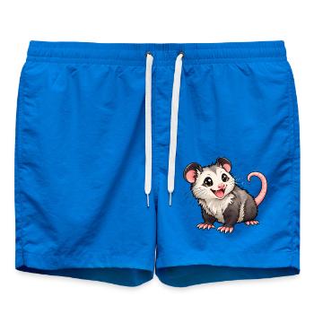 Kawaii Opossum – Süßer Beutelratten-Charme - Badeshorts - Cobalt blue - Vorne - AI Model Male 185 light (185cm)