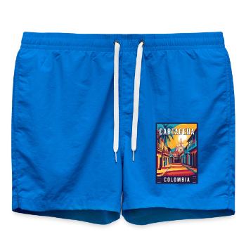 Erleben Sie den lebendigen Charme von Cartagena in Kolumbien - Badeshorts - Cobalt blue - Vorne - AI Model Male 185 light (185cm)