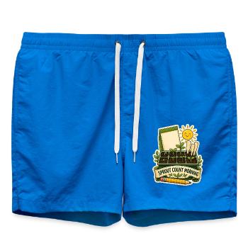 SPROUT COUNT MORNING Pflanzen - Badeshorts - Cobalt blue - Vorne - AI Model Male 185 light (185cm)