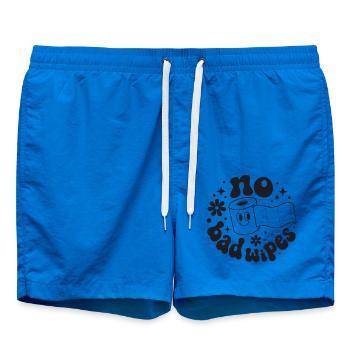 No Bad Vibes Doodle Muster - Badeshorts - Cobalt blue - Vorne - AI Model Male 185 light (185cm)