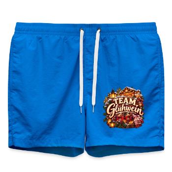 Team Glühwein - Gruppen Motiv für Weihnachtsmarkt - Badeshorts - Cobalt blue - Vorne - AI Model Male 185 light (185cm)