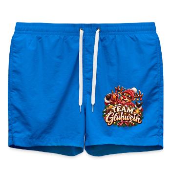 Team Glühwein - Lustiges Team Motiv Weihnachten - Badeshorts - Cobalt blue - Vorne - AI Model Male 185 light (185cm)