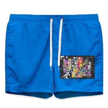 ungeordnetes_wirres - Badeshorts - Cobalt blue - Vorne - AI Model Male 185 light (185cm)