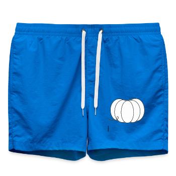 Hallo Pumpkin T-Shirt — Minimalistische Linienkunst Herbst - Badeshorts - Cobalt blue - Vorne - AI Model Male 185 light (185cm)