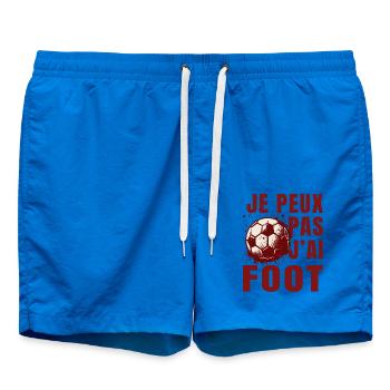 Ich kann nicht, ich habe Fußball - Badeshorts - Cobalt blue - Vorne - AI Model Male 185 light (185cm)