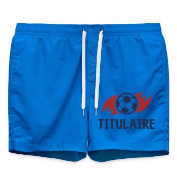 Holder Foot Duo Vater und Sohn Fußball - Badeshorts - Cobalt blue - Vorne - AI Model Male 185 light (185cm)