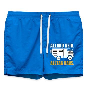 Forstweg? Klingt nach Abkürzung. – Offroad Spruch - Badeshorts - Cobalt blue - Vorne - AI Model Male 185 light (185cm)