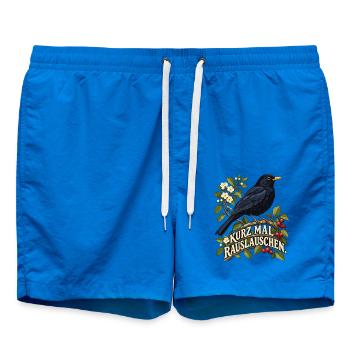 Amsel Kurz Mal Rauslauschen - Badeshorts - Cobalt blue - Vorne - AI Model Male 185 light (185cm)