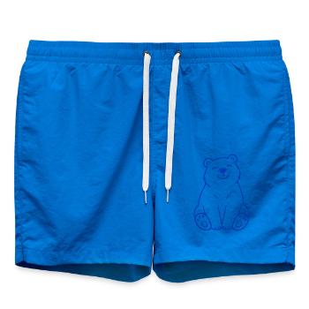 Blauer Bär Linienbild - Badeshorts - Cobalt blue - Vorne - AI Model Male 185 light (185cm)