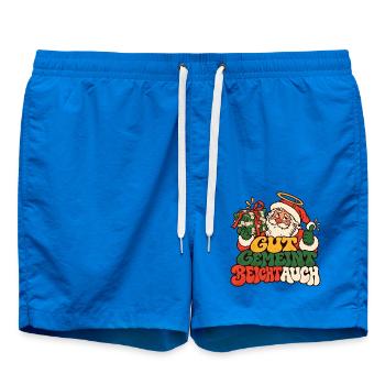 Gut gemeint Weihnachtsmann Geschenk Lustiger Spruc - Badeshorts - Cobalt blue - Vorne - AI Model Male 185 light (185cm)