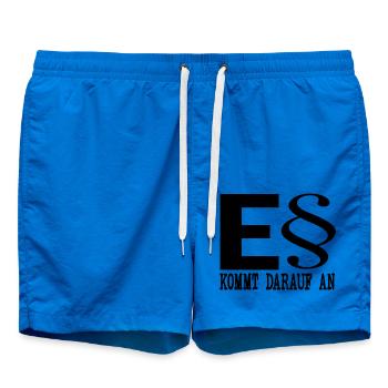 Jura Studium, Recht Gesetze - Badeshorts - Cobalt blue - Vorne - AI Model Male 185 light (185cm)