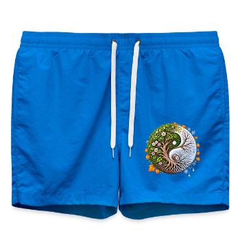 YinYang Baum des Lebens - Badeshorts - Cobalt blue - Vorne - AI Model Male 185 light (185cm)
