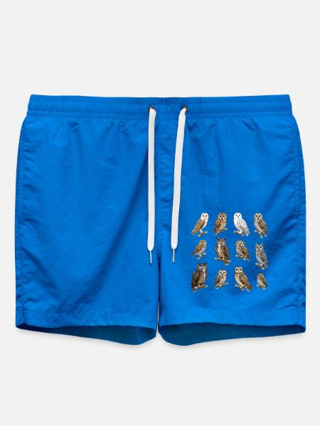Eulen der Welt - Badeshorts - Cobalt blue
