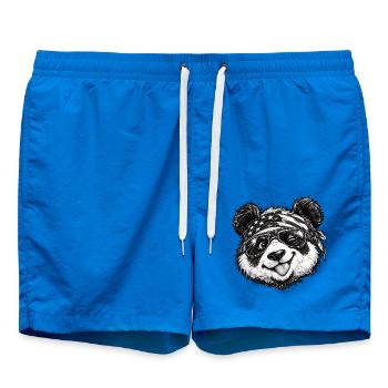 Cool Panda Biker Bandana Sonnenbrille Tierkunst - Badeshorts - Cobalt blue - Vorne - AI Model Male 185 light (185cm)