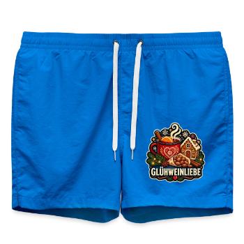 Glühwein Liebe Wintergenuss - Badeshorts - Cobalt blue - Vorne - AI Model Male 185 light (185cm)