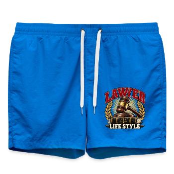 Anwalts-Lebensstil-Emblem - Badeshorts - Cobalt blue - Vorne - AI Model Male 185 light (185cm)