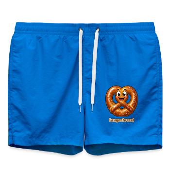 Laugenbrezel Kostüm Fasching Fasnet Verkleidung - Badeshorts - Cobalt blue - Vorne - AI Model Male 185 light (185cm)