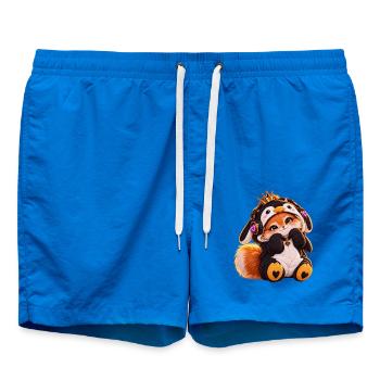 Königlicher KuschelFuchs - Badeshorts - Cobalt blue - Vorne - AI Model Male 185 light (185cm)