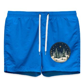 Winterwald Sternennacht Kreis - Badeshorts - Cobalt blue - Vorne - AI Model Male 185 light (185cm)