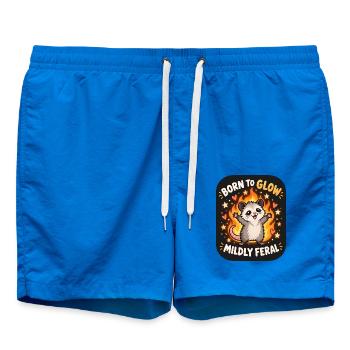 Geboren zum Glühen – Mildly Feral - Badeshorts - Cobalt blue - Vorne - AI Model Male 185 light (185cm)