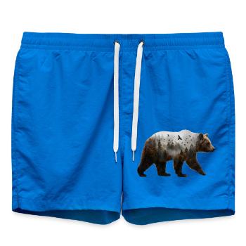 Bär mit Nebelwald - Badeshorts - Cobalt blue - Vorne - AI Model Male 185 light (185cm)