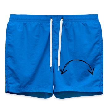 Doppelpfeil handgezeichnet - Badeshorts - Cobalt blue - Vorne - AI Model Male 185 light (185cm)