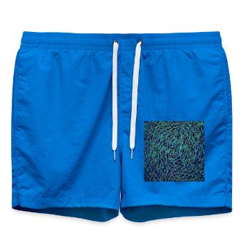 Kaleido Neon Muster - Badeshorts - Cobalt blue - Vorne - AI Model Male 185 light (185cm)