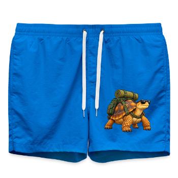 Wandernde Schildkröte - Badeshorts - Cobalt blue - Vorne - AI Model Male 185 light (185cm)