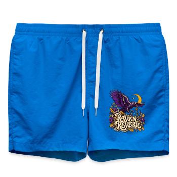 Raven Reverie Nachtmond Gothic - Badeshorts - Cobalt blue - Vorne - AI Model Male 185 light (185cm)