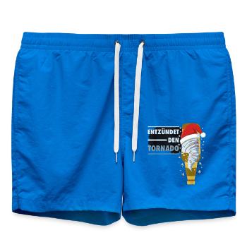 Entzündet Den Tornado Bier Exen Weihnachten Party - Badeshorts - Cobalt blue - Vorne - AI Model Male 185 light (185cm)
