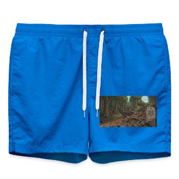Waldpfad der Erkenntnis - Badeshorts - Cobalt blue - Vorne - AI Model Male 185 light (185cm)