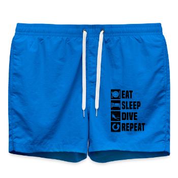 Geschenkidee für die Freediverin mit Gerätetauchen - Badeshorts - Cobalt blue - Vorne - AI Model Male 185 light (185cm)