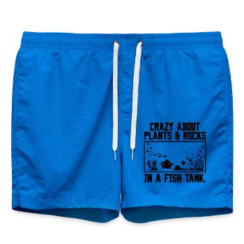 Aquarist Aquascaping Spruch - Badeshorts - Cobalt blue - Vorne - AI Model Male 185 light (185cm)
