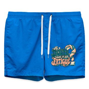 Ich bezweifle es, also bin ich müde? - Badeshorts - Cobalt blue - Vorne - AI Model Male 185 light (185cm)