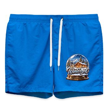 Winterzeit Schneekugel - Badeshorts - Cobalt blue - Vorne - AI Model Male 185 light (185cm)