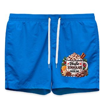 Heiße Schokolade statt Probleme - Badeshorts - Cobalt blue - Vorne - AI Model Male 185 light (185cm)