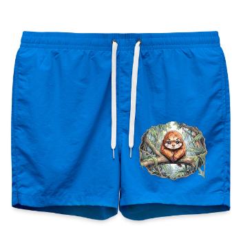 Faultier im Dschungelwald - Badeshorts - Cobalt blue - Vorne - AI Model Male 185 light (185cm)