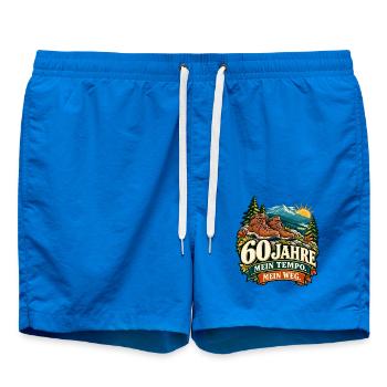 60 Jahre: Mein Tempo, Mein Weg - Badeshorts - Cobalt blue - Vorne - AI Model Male 185 light (185cm)