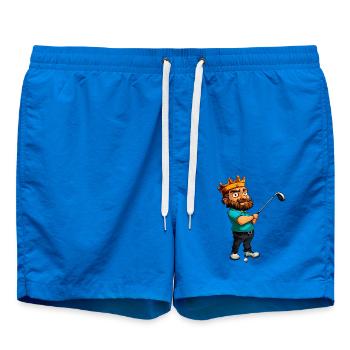Könige Golf / Golfer King - Badeshorts - Cobalt blue - Vorne - AI Model Male 185 light (185cm)