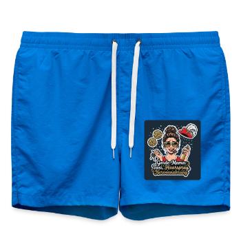 Garde-Mama – Taxi, Haarspray, Nerven - Badeshorts - Cobalt blue - Vorne - AI Model Male 185 light (185cm)