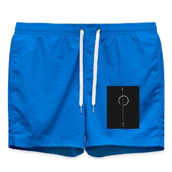 Pendelkreis-Glyphe - Badeshorts - Cobalt blue - Vorne - AI Model Male 185 light (185cm)