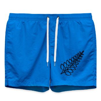 Farn handgezeichnet - Badeshorts - Cobalt blue - Vorne - AI Model Male 185 light (185cm)