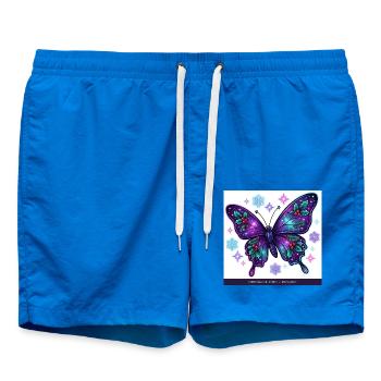 Wintergalaxie Schmetterling - Badeshorts - Cobalt blue - Vorne - AI Model Male 185 light (185cm)