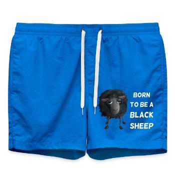 Born to Be a Black Sheep - Schwarzes Schaf - Badeshorts - Cobalt blue - Vorne - AI Model Male 185 light (185cm)