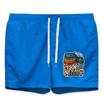 SORT TRAY READY - Badeshorts - Cobalt blue - Vorne - AI Model Male 185 light (185cm)