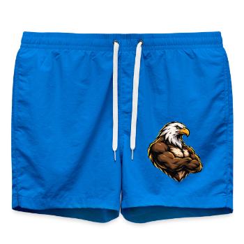 Muskulöses Adler-Maskottchen - Badeshorts - Cobalt blue - Vorne - AI Model Male 185 light (185cm)