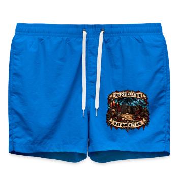 Spielleiter Drachenpläne - Badeshorts - Cobalt blue - Vorne - AI Model Male 185 light (185cm)