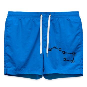 Großer Wagen handgezeichnet - Badeshorts - Cobalt blue - Vorne - AI Model Male 185 light (185cm)
