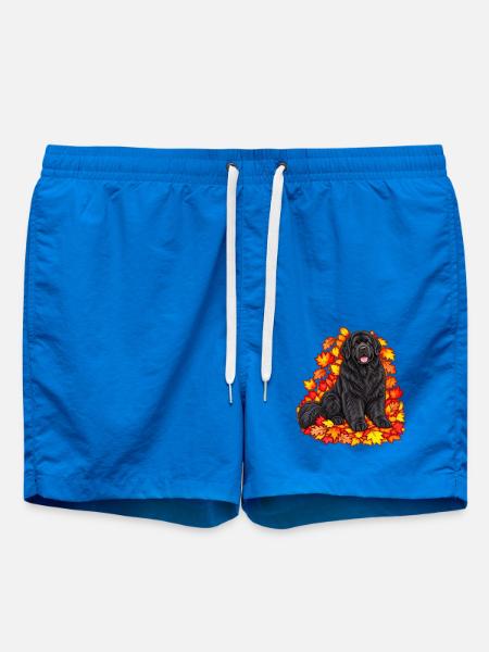 Neufundländer mit Ahornlaub - Badeshorts - Cobalt blue